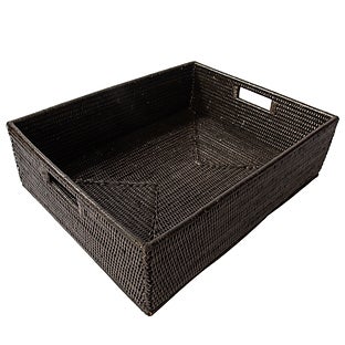 Artifacts Trading Company Artifacts Rattan Rectangular Storage Basket - White wash